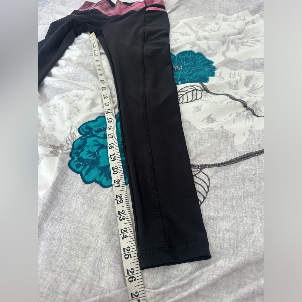 Zenana Outfitters Activewear Leggings Women’s M Black Pink Athletic Pants - Picture 4 of 6